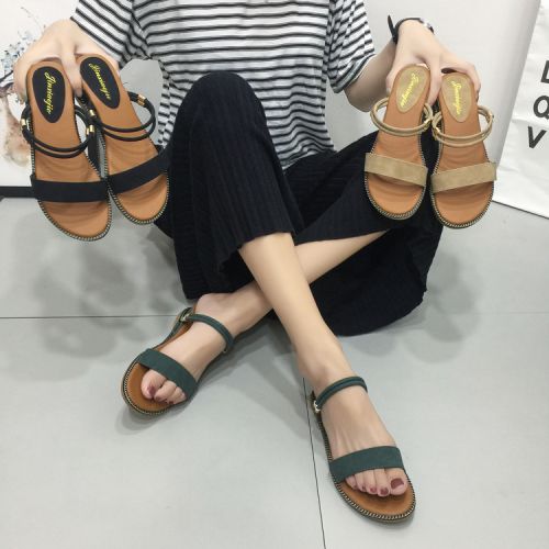 Sandales femme en PU - semelle caoutchouc Ref 2673452