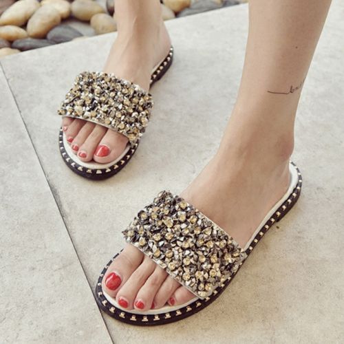 Sandales femme en PU - semelle caoutchouc Ref 2673483