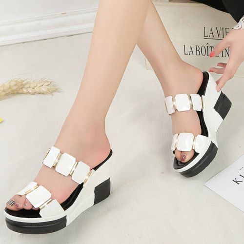 Sandales femme en PU - semelle caoutchouc Ref 2673519