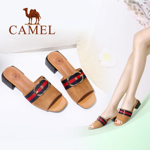Sandales femme CAMEL en Daim - semelle tpu Ref 2673557