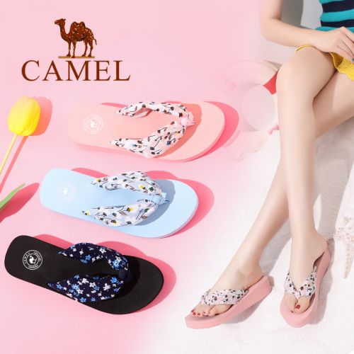 Sandales femme CAMEL en tissu - semelle EVA Ref 2673572