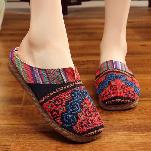 Sandales femme en tissu - Ref 2673616