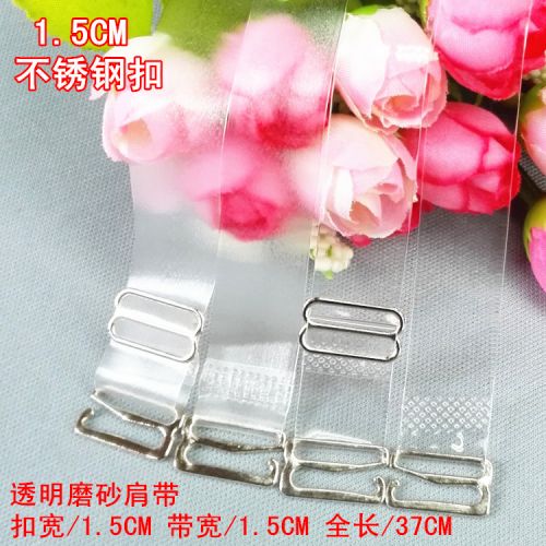 Sangles pour lingerie 1.5cmBuckle sangles transparentes - Ref 808522