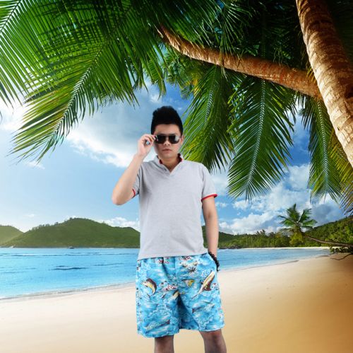 Short de plage - maillot bain homme Ref 2557212