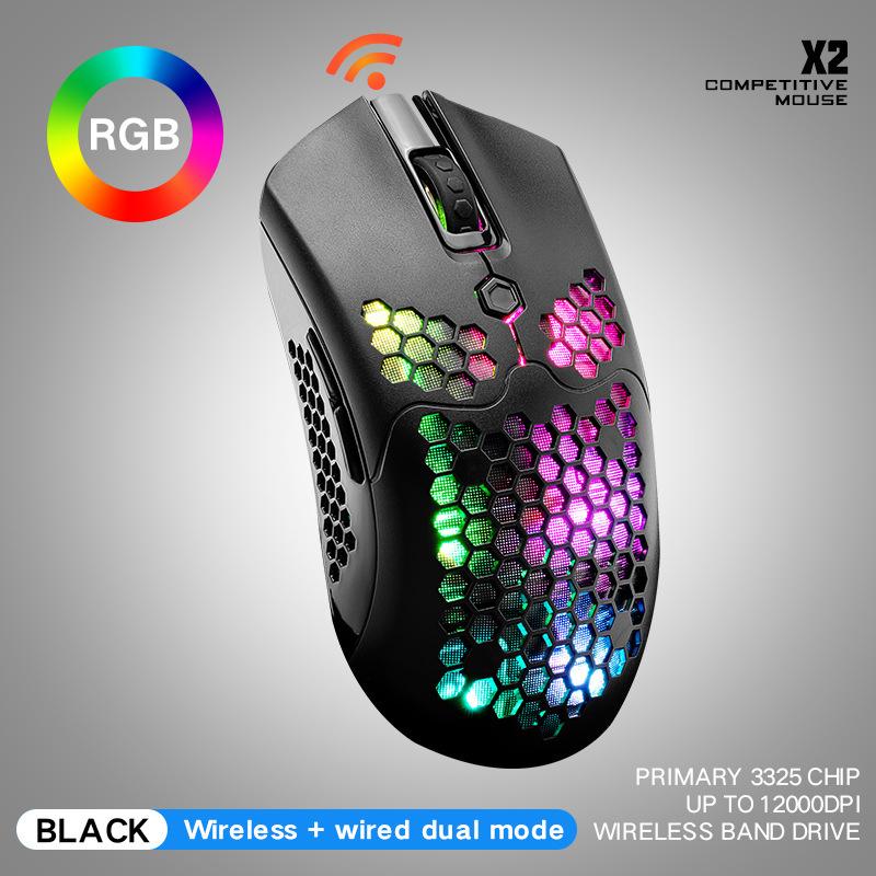 Souris sans fil RGB double mode jeu - Ref 3430911