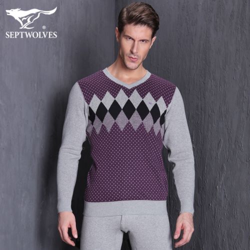 Sous-vêtement chaud jeunesse SEPTWOLVES simple en coton - Ref 748647