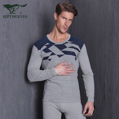 Sous-vêtement chaud jeunesse SEPTWOLVES simple en coton - Ref 761581