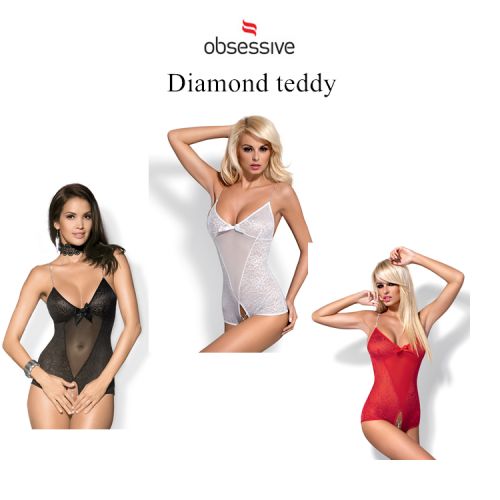 Sous-vêtement minceur Diamond teddy en nylon - Ref 690914