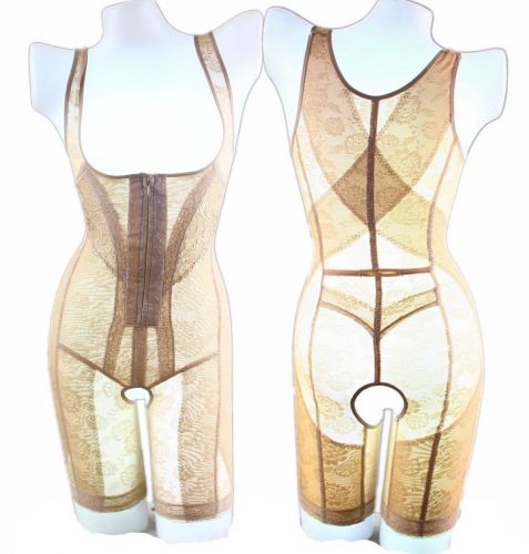 Sous-vêtement minceur fermeture à glissière avant de vêtements du corps en nylon - Ref 709345