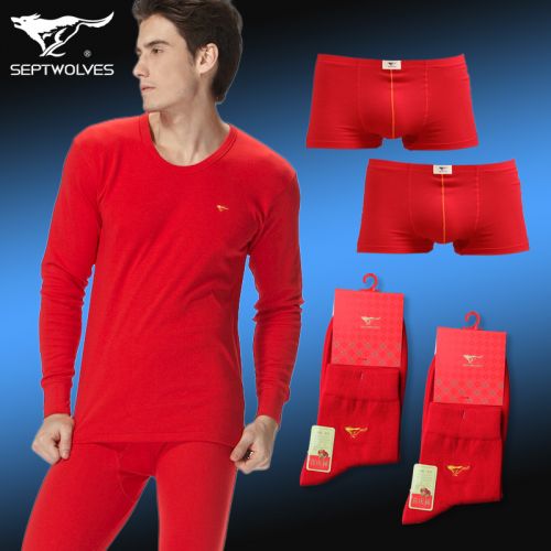 Sous-vêtement thermo jeunesse SEPTWOLVES simple en coton - Ref 751217
