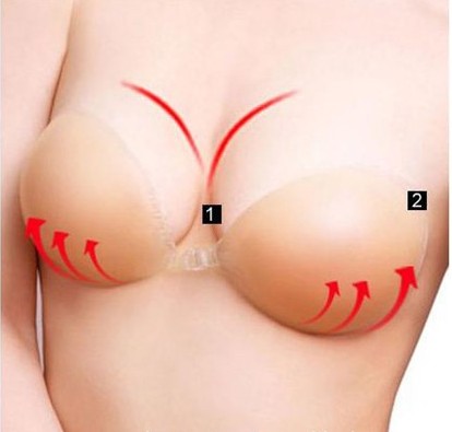 Soutien-gorge discret jeunes femmes Silicone soutien-gorge invisible - Ref 789141