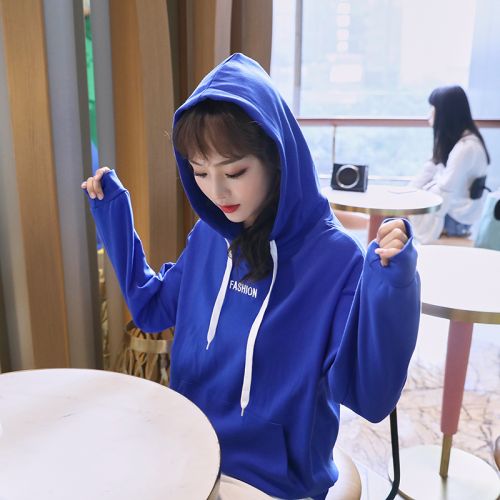 Sweatshirt femme LINGZHIJI en Coton - Ref 3214071