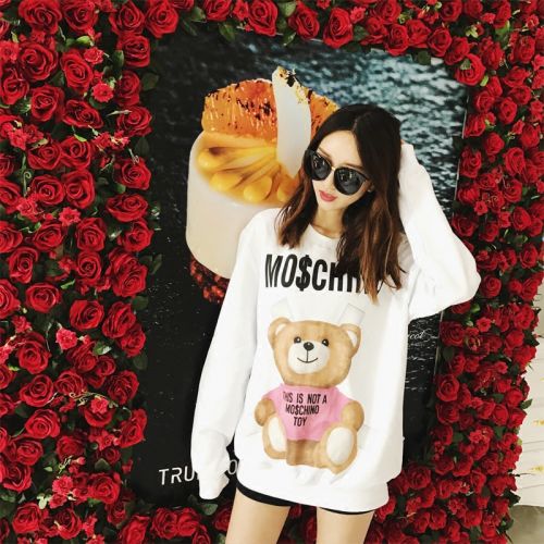Sweatshirt femme LUOKYPAI RONG PAI en Coton - Ref 3215283