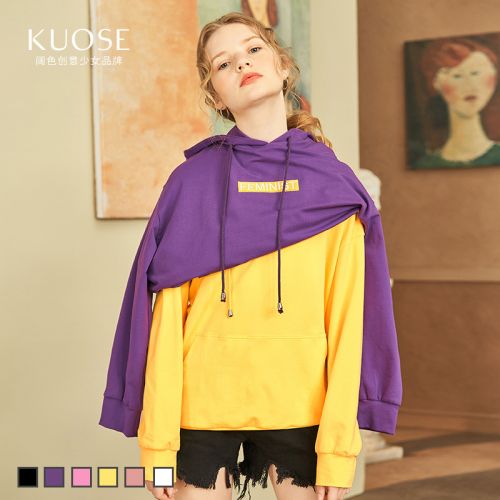 Sweatshirt femme KUOSE en Coton - Ref 3216028