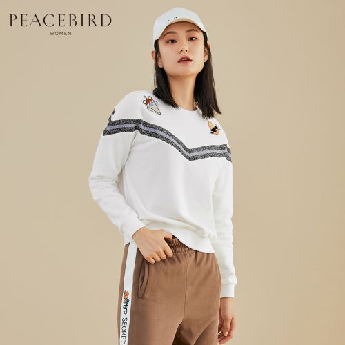 Sweatshirt femme PEACEBIRD en Coton - Ref 3216131