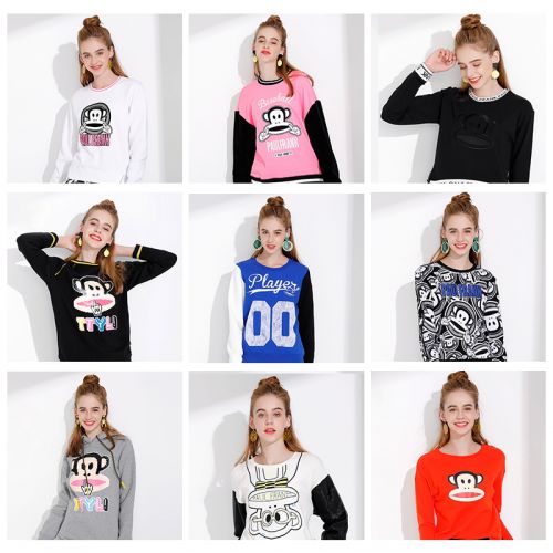 Sweatshirt femme PAUL SINGE FRANC GRANDE BOUCHE - Ref 3216627