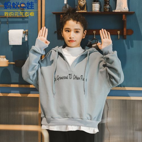Sweatshirt femme Q en Coton - Ref 3216845