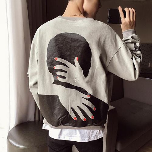 Sweatshirt homme HAN WEI - Ref 3128010