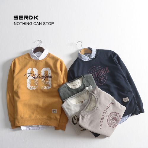 Sweatshirt homme SERDK en Coton - Ref 3128422