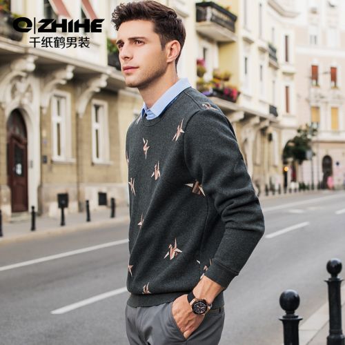 Sweatshirt homme QZHIHE en Coton - Ref 3129045