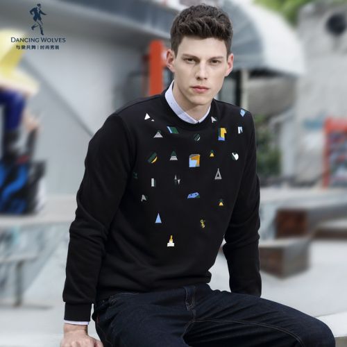 Sweatshirt homme D WOLVES - Ref 3130321