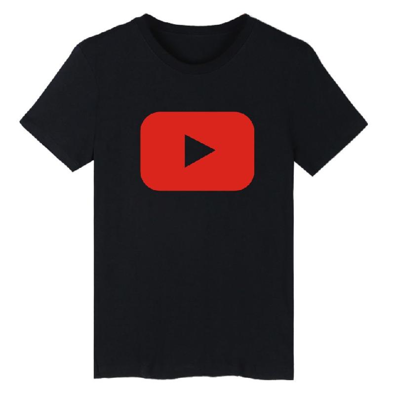 T-shirt col rond en coton Youtube - Ref 3423566
