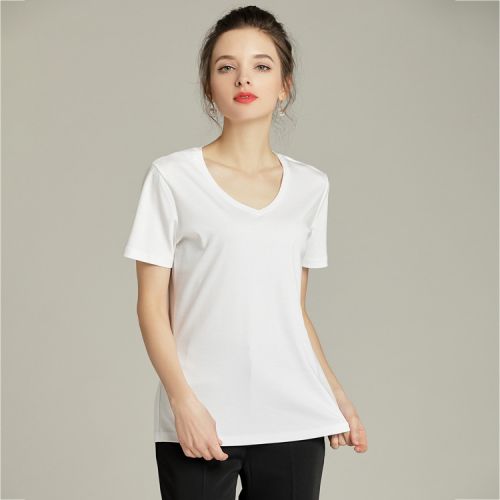 T-shirt femme en Coton mercerisé - Ref 3433877