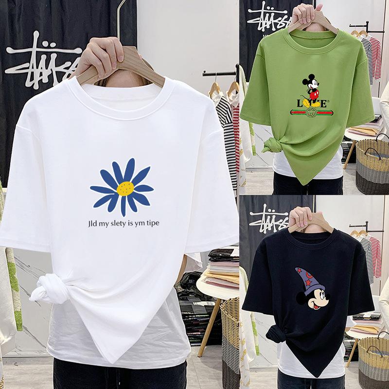 T-shirt femme en pur coton grande taille - Ref 3430986