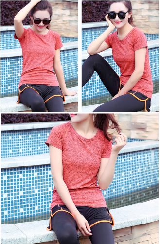 T-shirt sport pour femme SOBO à manche courte en nylon - Ref 2021222