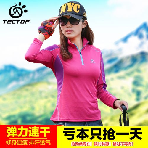 T-shirt sport pour femme TECTOP à manche longue en polyester - Ref 2021249