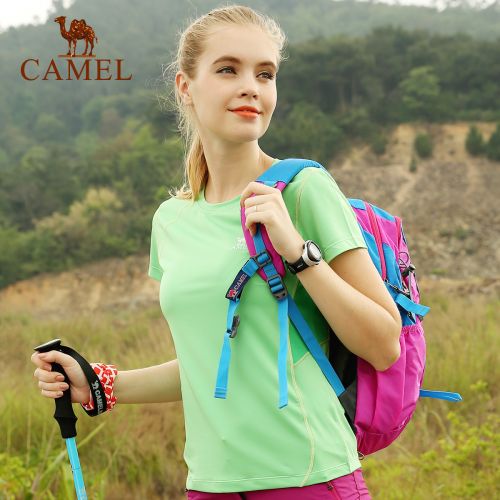 T-shirt sport pour femme CAMEL à manche courte en polyester - Ref 2021264