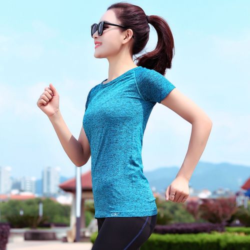 T-shirt sport pour femme à manche courte en nylon - Ref 2021282