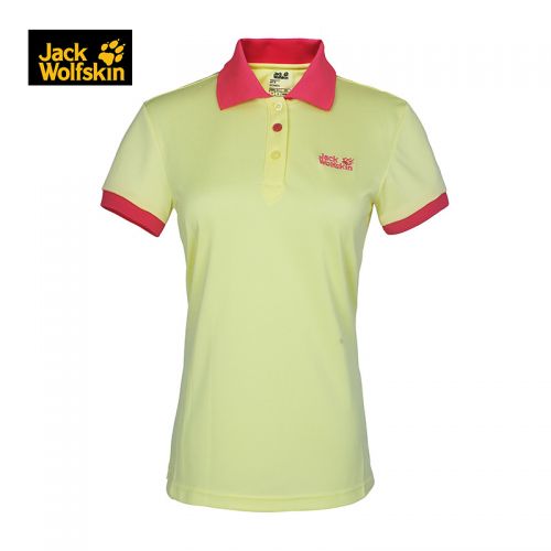 T-shirt sport pour femme JACK WOLFSKIN à manche courte en polyester - Ref 2021315
