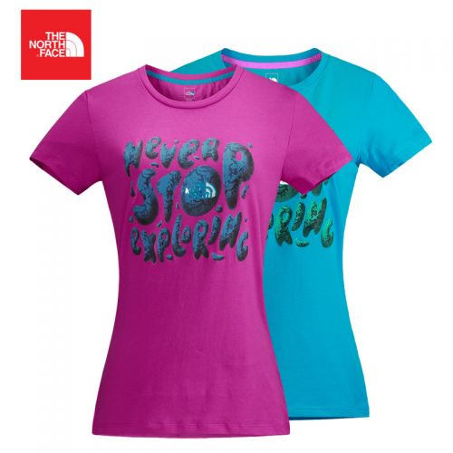 T-shirt sport pour femme THE NORTH FACE à manche courte en nylon - Ref 2021316