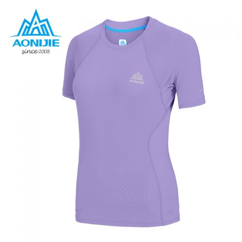 T-shirt sport pour femme à manche courte en nylon - Ref 2021410