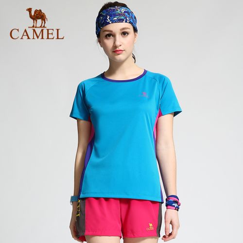 T-shirt sport pour femme CAMEL à manche courte en polyester - Ref 2021418