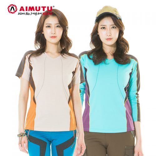 T-shirt sport pour femme AIMUTU à manche longue en polyester - Ref 2021509