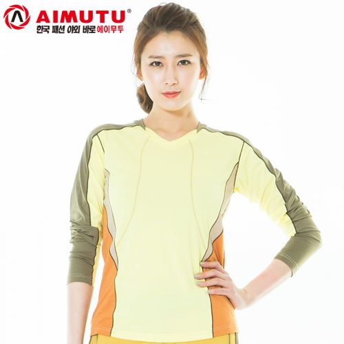 T-shirt sport pour femme AIMUTU à manche longue en polyester - Ref 2021543