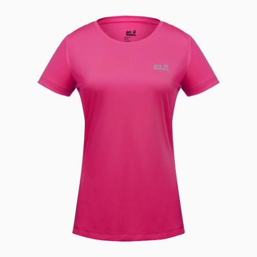 T-shirt sport pour femme JACK WOLFSKIN à manche courte en polyester - Ref 2021692