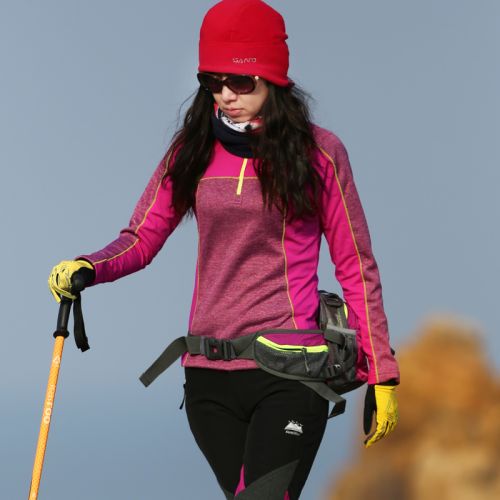 T-shirt sport pour femme à manche longue en polyester - Ref 2021710