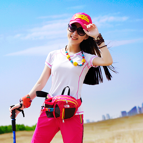 T-shirt sport pour femme à manche courte en nylon - Ref 2021719