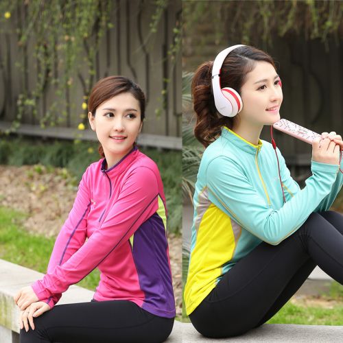 T-shirt sport pour femme à manche longue en nylon - Ref 2021784