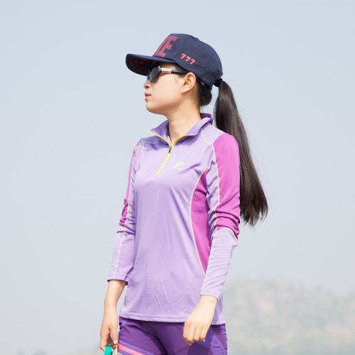 T-shirt sport pour femme ----- à manche longue en polyester - Ref 2021857