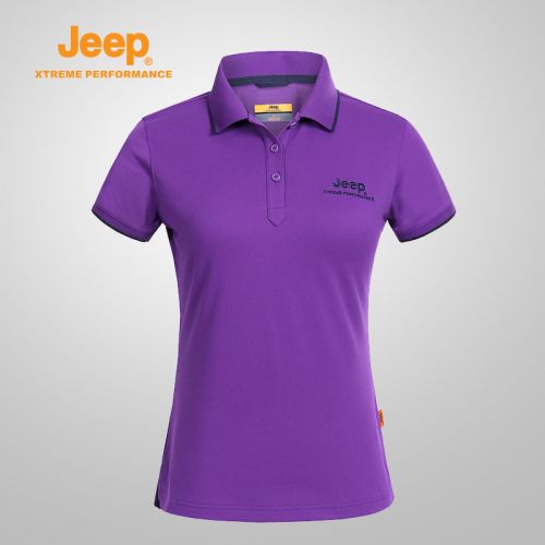 T-shirt sport pour femme JEEP à manche courte en coton - Ref 2021883