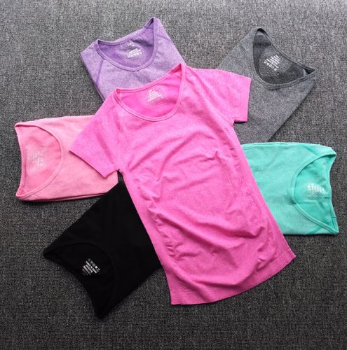 T-shirt sport pour femme à manche courte en nylon - Ref 2021971