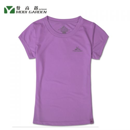 T-shirt sport pour femme MOBI GARDEN à manche courte en polyester - Ref 2022067