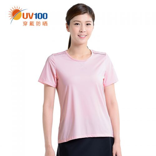 T-shirt sport pour femme à manche courte en nylon - Ref 2022098