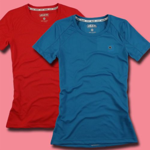 T-shirt sport pour femme à manche courte en polyester - Ref 2022116