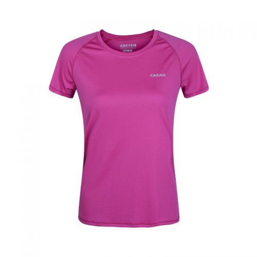 T-shirt sport pour femme CARAVA à manche courte en nylon - Ref 2022182