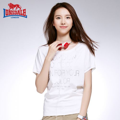 T-shirt sport pour femme LONSDALE à manche courte en coton - Ref 2022230
